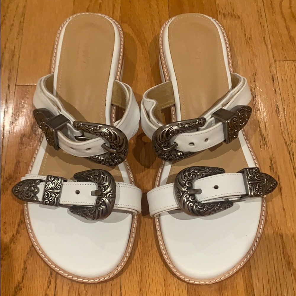 White Western Sandals